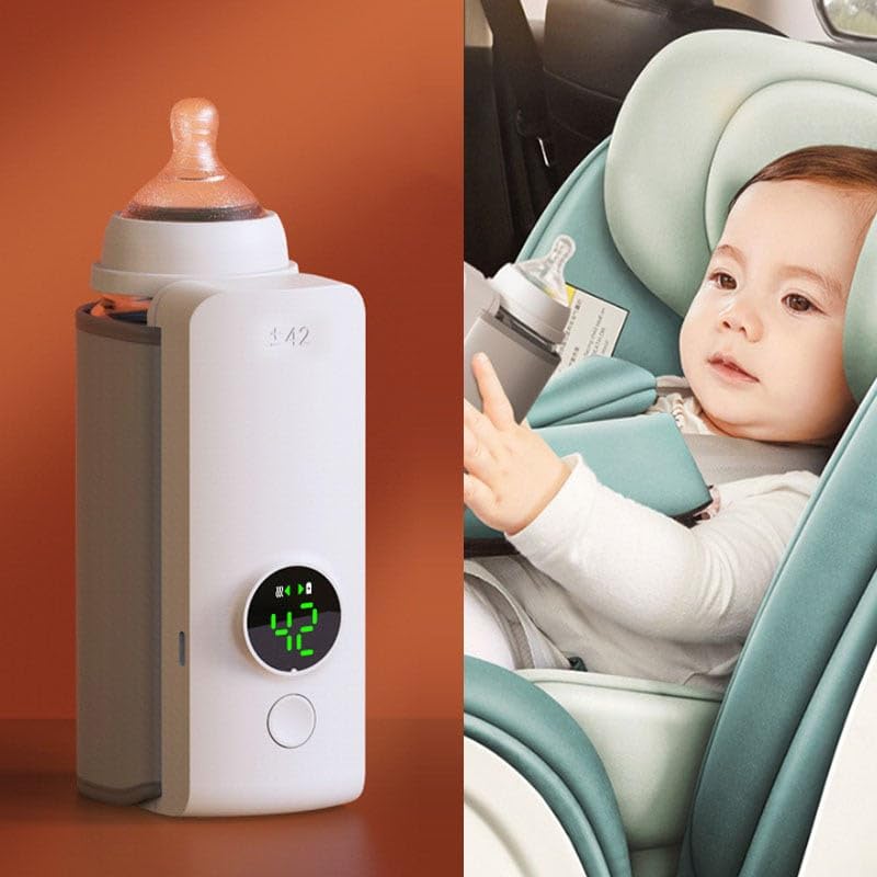 Portable Wireless Rechargeable Baby Bottle Warmer USB Charging And Heating Bag Portable Constant Temperature Milk Warmer Universal Bottle Insulation Sleeve - VibraStore