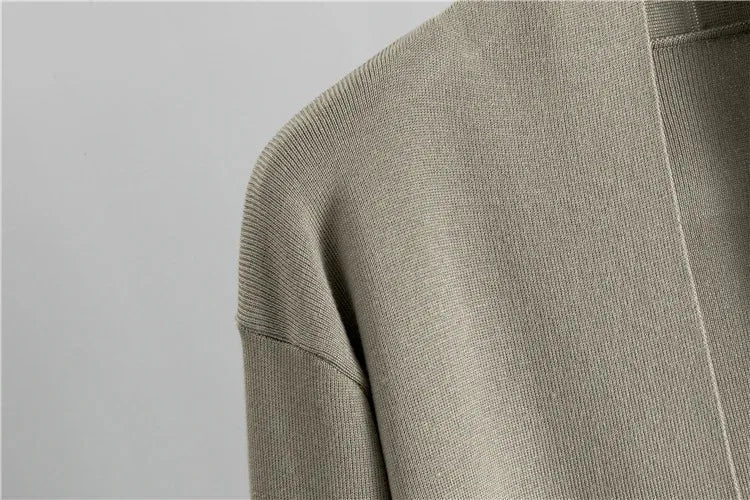Primavera otoño 3 piezas mujeres Cardigan chándales moda pantalón de punto conjunto señoras suéter traje Vintage moda señoras 3 piezas conjunto - VibraStore