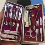 Professional Manicure And Pedicure Set, Nail Clipper Nail Cutter Nail Files Ear Spoon, Beauty Tools Grooming Set with Portable Case, for Nail Care, for Household And Travel - VibraStore