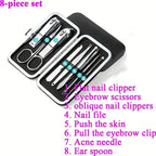 Professional Manicure And Pedicure Set, Nail Clipper Nail Cutter Nail Files Ear Spoon, Beauty Tools Grooming Set with Portable Case, for Nail Care, for Household And Travel - VibraStore