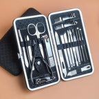 Professional Manicure And Pedicure Set, Nail Clipper Nail Cutter Nail Files Ear Spoon, Beauty Tools Grooming Set with Portable Case, for Nail Care, for Household And Travel - VibraStore