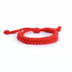 Pulseras trenzadas de cuerda roja de la suerte para mujer, pulseras de hilo ajustable, nudos tejidos a mano, regalo de joyería, 2024 - VibraStore