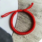 Pulseras trenzadas de cuerda roja de la suerte para mujer, pulseras de hilo ajustable, nudos tejidos a mano, regalo de joyería, 2024 - VibraStore