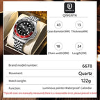 QINGXIYA Luxury Quartz Men Watch Waterproof Luminous Date Man Watch Stainless Steel Business Wristwatches Male Clock Reloj+Box - VibraStore