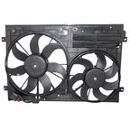 Radiator Cooling Fan Assembly For VW Golf Jetta CC Eos Passat Tiguan 1K0121205AJ - VibraStore