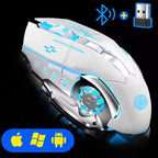 Rechargeable Wireless Mouse Gaming Computer Silent Bluetooth Mouse USB Mechanical E - Sports Backlight PC Gamer Mouse For Computer - VibraStore
