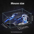 Rechargeable Wireless Mouse Gaming Computer Silent Bluetooth Mouse USB Mechanical E - Sports Backlight PC Gamer Mouse For Computer - VibraStore