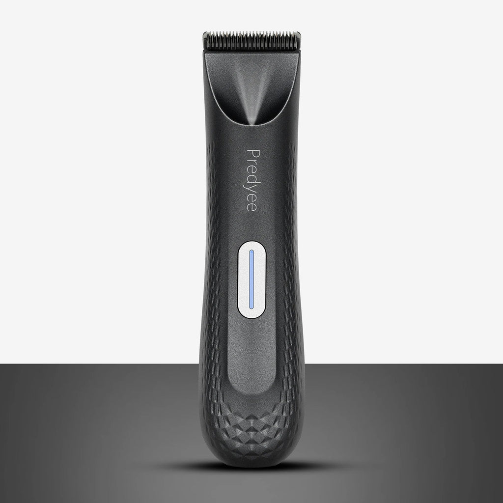 Recortador eléctrico para cabello en la ingle de hombres: peluquero corporal versátil y recortador de vello púbico impermeable con hoja de cerámica reemplazable - VibraStore