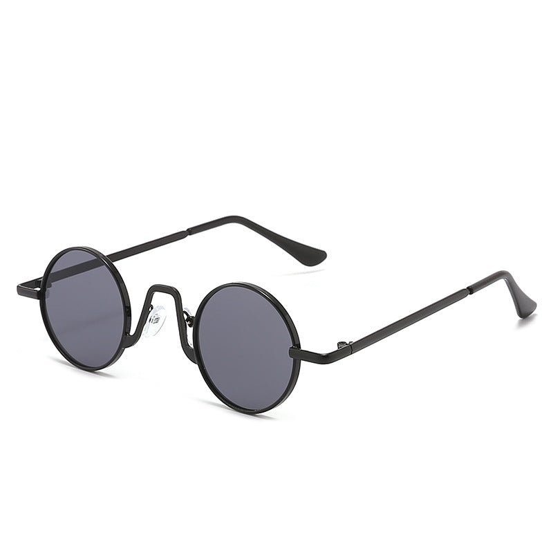 Retro Hip Hop Sunglasses Small Frame Round - VibraStore
