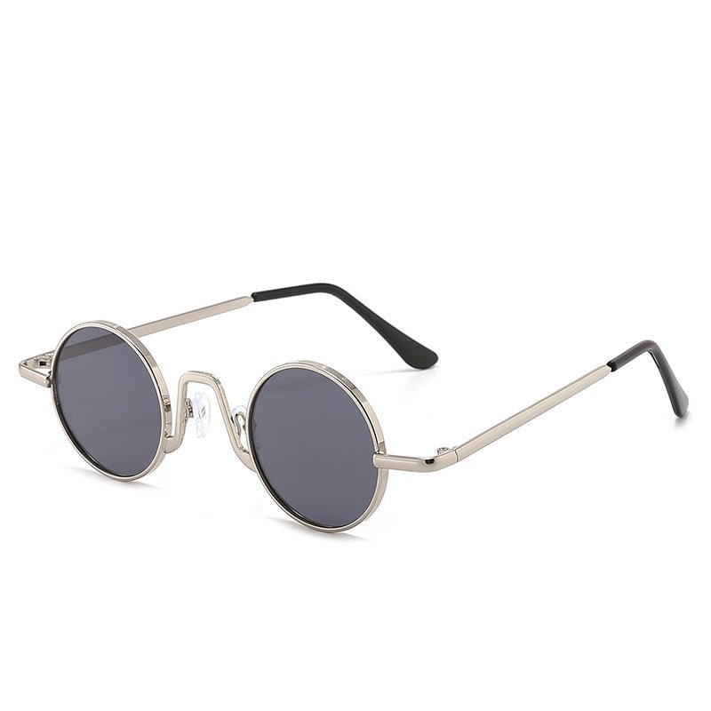 Retro Hip Hop Sunglasses Small Frame Round - VibraStore