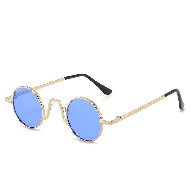 Retro Hip Hop Sunglasses Small Frame Round - VibraStore