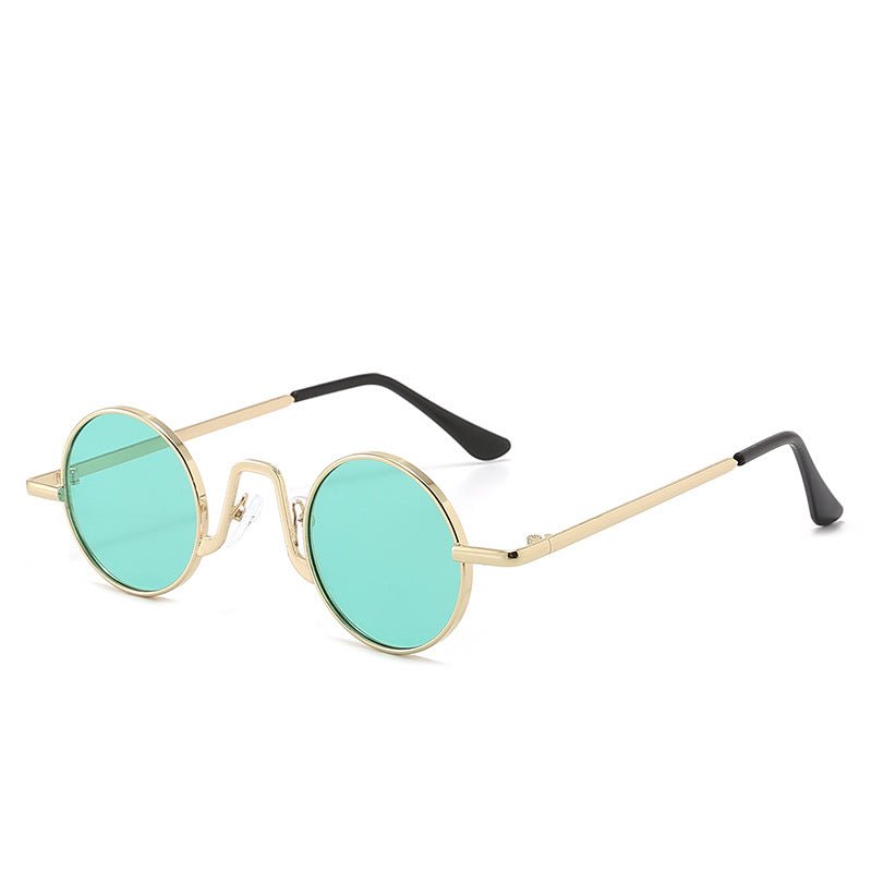 Retro Hip Hop Sunglasses Small Frame Round - VibraStore