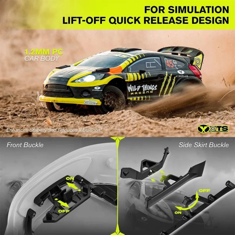RLAARLO 1/10 Brushless Carbon Fiber RC Drift Cars for Adults with Gyro, Max 50 mph Fast RC Rally Car, 2.4Ghz - VibraStore