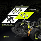 RLAARLO 1/10 Brushless Carbon Fiber RC Drift Cars for Adults with Gyro, Max 50 mph Fast RC Rally Car, 2.4Ghz - VibraStore