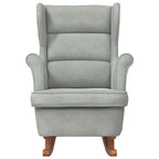 Rocking Chair Wing Chair Velvet and Solid Wood Rocking Chair - VibraStore