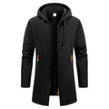 ropa de calle, sudaderas de manga larga para hombre, cremallera con capucha, chaqueta cálida de invierno de gran tamaño, abrigo, chándal para exteriores para hombre - VibraStore