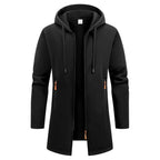 ropa de calle, sudaderas de manga larga para hombre, cremallera con capucha, chaqueta cálida de invierno de gran tamaño, abrigo, chándal para exteriores para hombre - VibraStore
