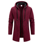 ropa de calle, sudaderas de manga larga para hombre, cremallera con capucha, chaqueta cálida de invierno de gran tamaño, abrigo, chándal para exteriores para hombre - VibraStore