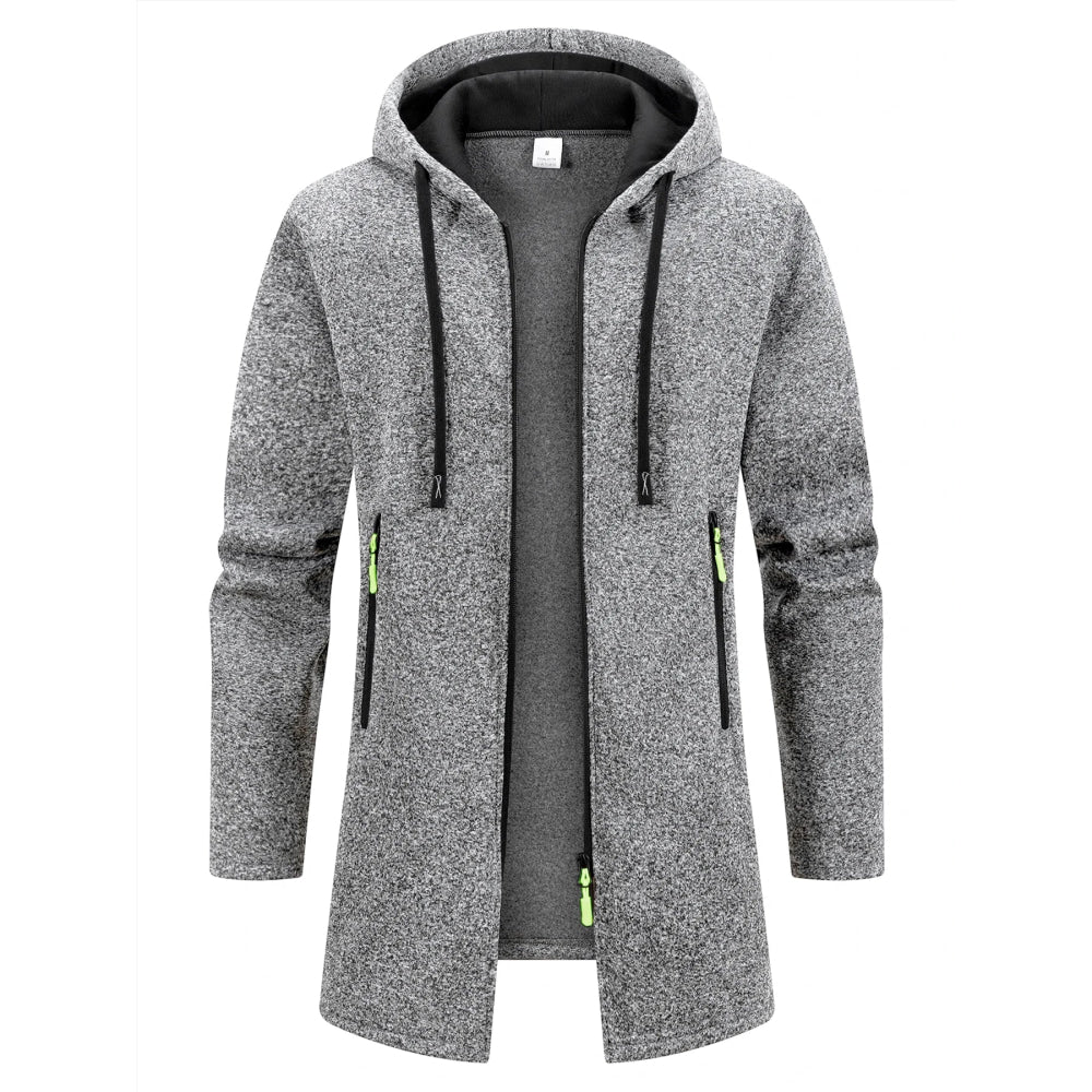 ropa de calle, sudaderas de manga larga para hombre, cremallera con capucha, chaqueta cálida de invierno de gran tamaño, abrigo, chándal para exteriores para hombre - VibraStore