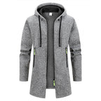 ropa de calle, sudaderas de manga larga para hombre, cremallera con capucha, chaqueta cálida de invierno de gran tamaño, abrigo, chándal para exteriores para hombre - VibraStore