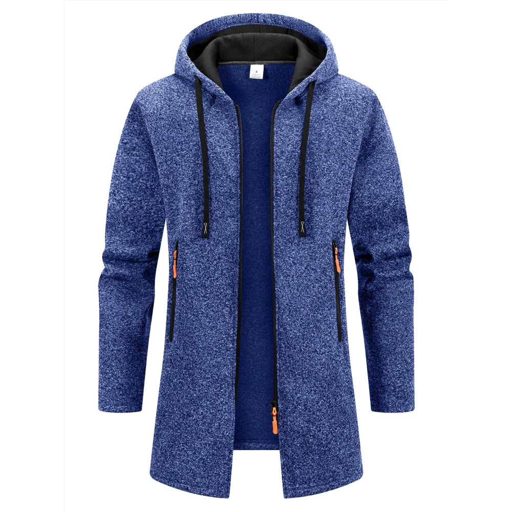 ropa de calle, sudaderas de manga larga para hombre, cremallera con capucha, chaqueta cálida de invierno de gran tamaño, abrigo, chándal para exteriores para hombre - VibraStore