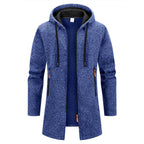 ropa de calle, sudaderas de manga larga para hombre, cremallera con capucha, chaqueta cálida de invierno de gran tamaño, abrigo, chándal para exteriores para hombre - VibraStore