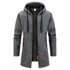 ropa de calle, sudaderas de manga larga para hombre, cremallera con capucha, chaqueta cálida de invierno de gran tamaño, abrigo, chándal para exteriores para hombre - VibraStore