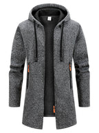 ropa de calle, sudaderas de manga larga para hombre, cremallera con capucha, chaqueta cálida de invierno de gran tamaño, abrigo, chándal para exteriores para hombre - VibraStore