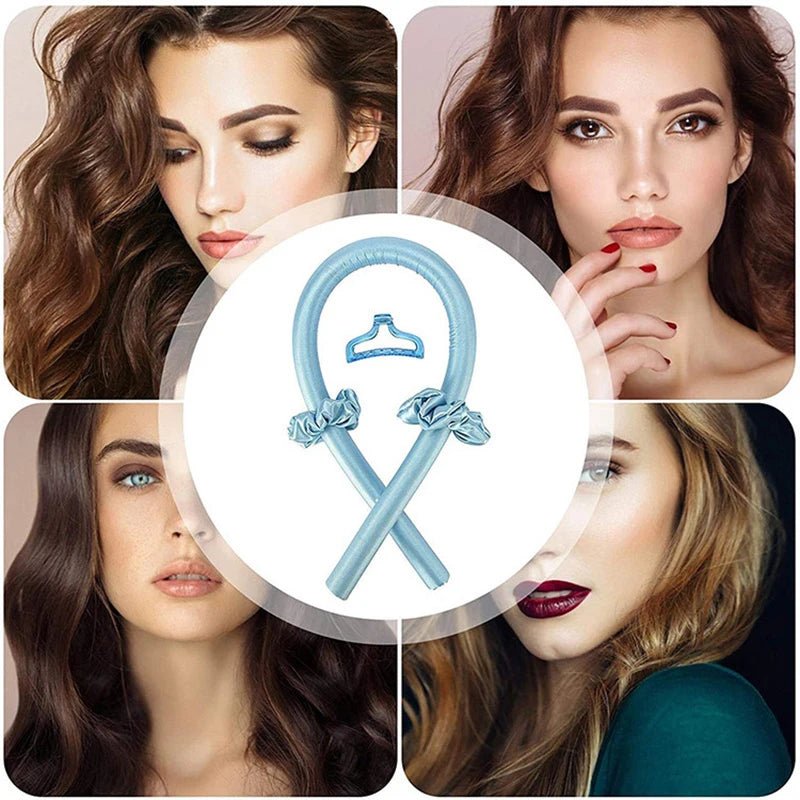 Safe Soft Wireless DIY Hair Styling Device Cordless Heatless One - Product Hair Straightener and Curler Beauty Hair Curlers - VibraStore