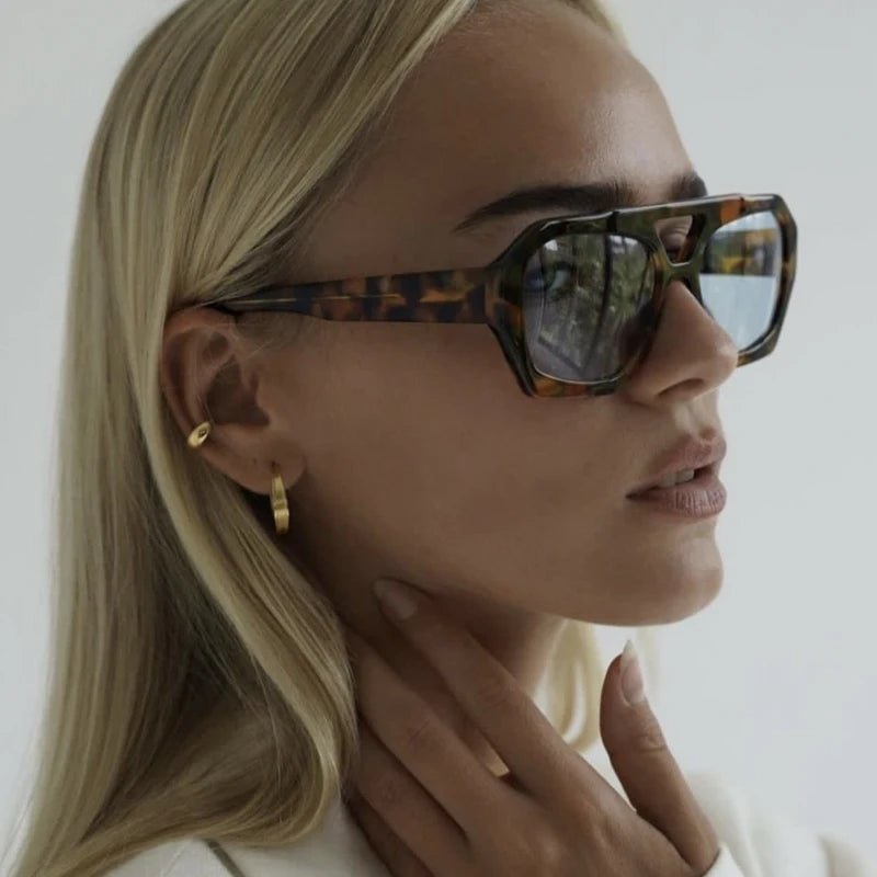 Senderismo nuevo diseño de doble puente gafas antiligeras para mujer gafas de diseño de patrón de leopardo de moda protector solar al aire libre de alta calidad - VibraStore