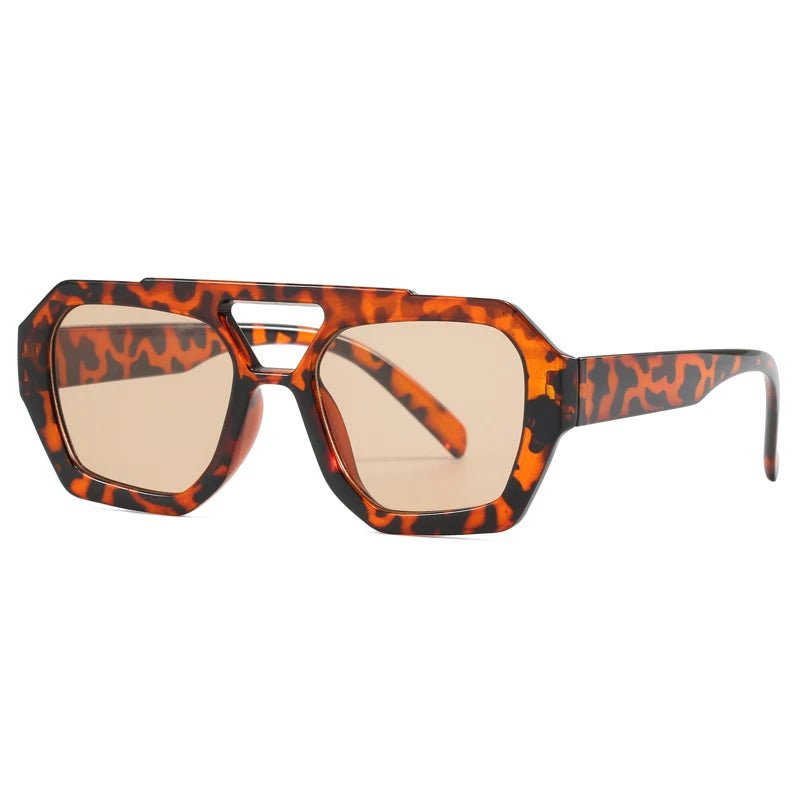 Senderismo nuevo diseño de doble puente gafas antiligeras para mujer gafas de diseño de patrón de leopardo de moda protector solar al aire libre de alta calidad - VibraStore