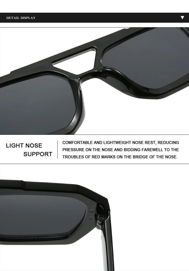 Senderismo nuevo diseño de doble puente gafas antiligeras para mujer gafas de diseño de patrón de leopardo de moda protector solar al aire libre de alta calidad - VibraStore