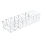 Soporte para esmalte de uñas con 8 ranuras, caja de rejilla acrílica transparente, soporte de exhibición de maquillaje para organizador de almacenamiento de cosméticos - VibraStore