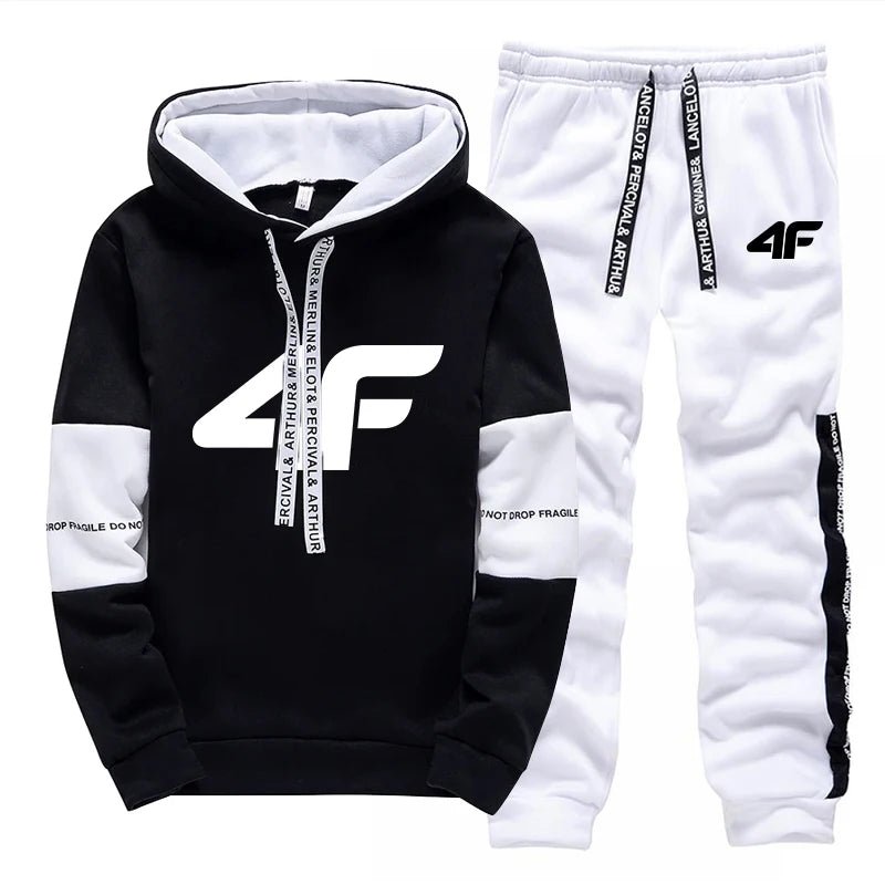 Sports Hot Sale Men's Tracksuit Hooded Long Sleeves Casual Single Piece Sweatshirts And Daily Sweatpants Comfort Outdoor Jogging - VibraStore