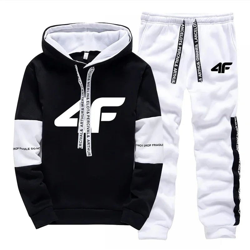 Sports Hot Sale Men's Tracksuit Hooded Long Sleeves Casual Single Piece Sweatshirts And Daily Sweatpants Comfort Outdoor Jogging - VibraStore