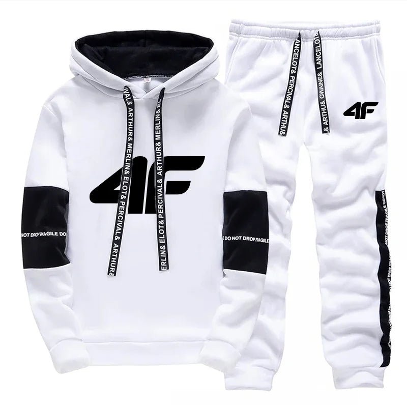 Sports Hot Sale Men's Tracksuit Hooded Long Sleeves Casual Single Piece Sweatshirts And Daily Sweatpants Comfort Outdoor Jogging - VibraStore