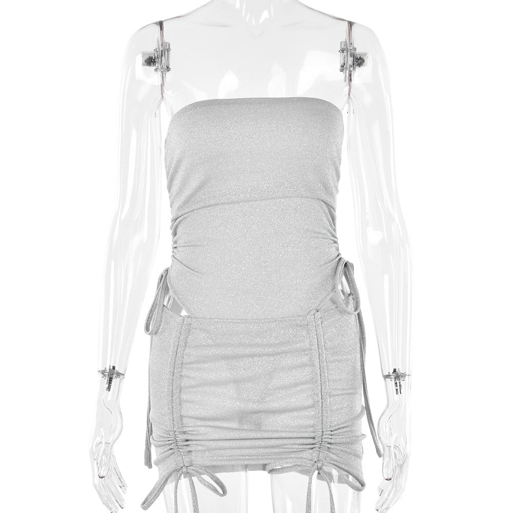 Spring Fashion Hip Skirt Popular Two - piece Set Drawstring Lace Suit Slim Fit Skirt - VibraStore