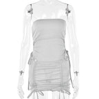 Spring Fashion Hip Skirt Popular Two - piece Set Drawstring Lace Suit Slim Fit Skirt - VibraStore