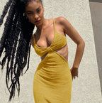 SpringSummer Amazon INS Sexy Elegant Sexy Strapless Dress Halter Dress - VibraStore