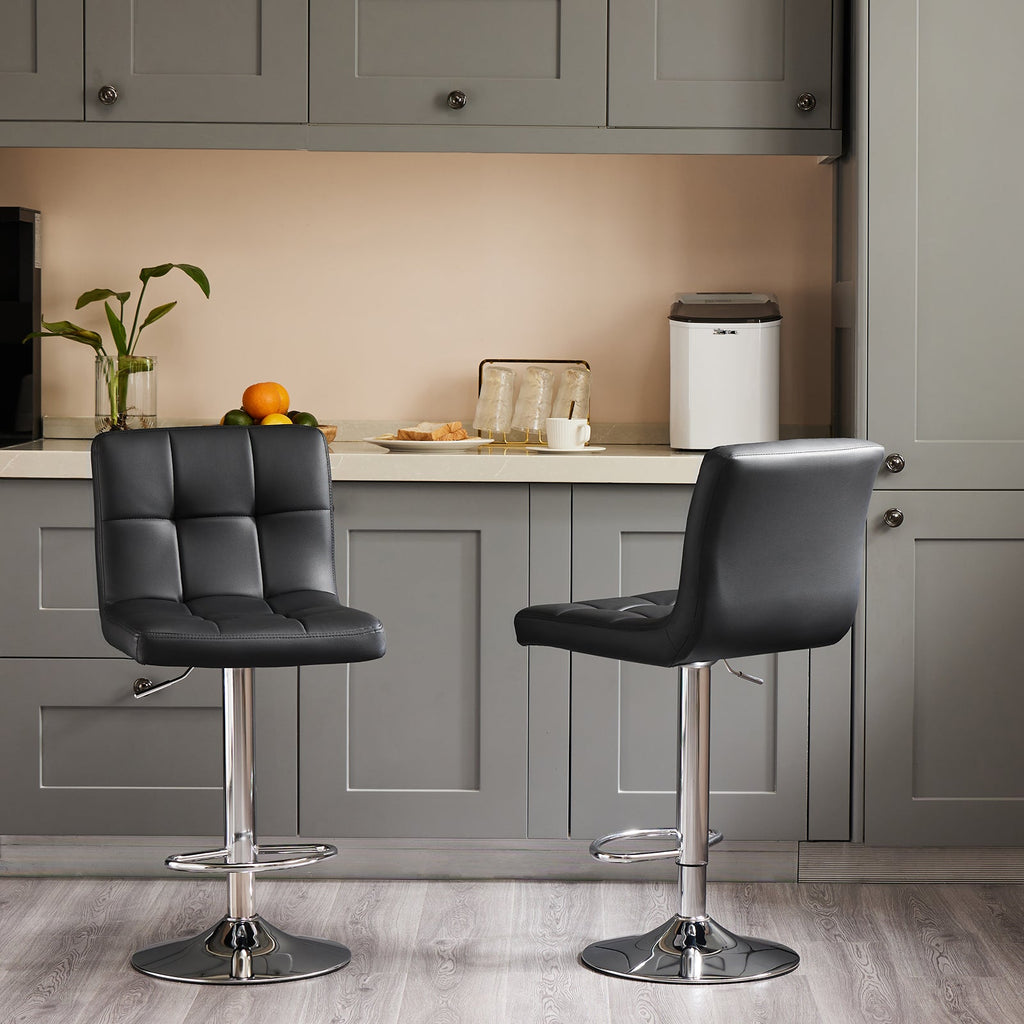 Square Cushion Bar Stool With Backrest - VibraStore