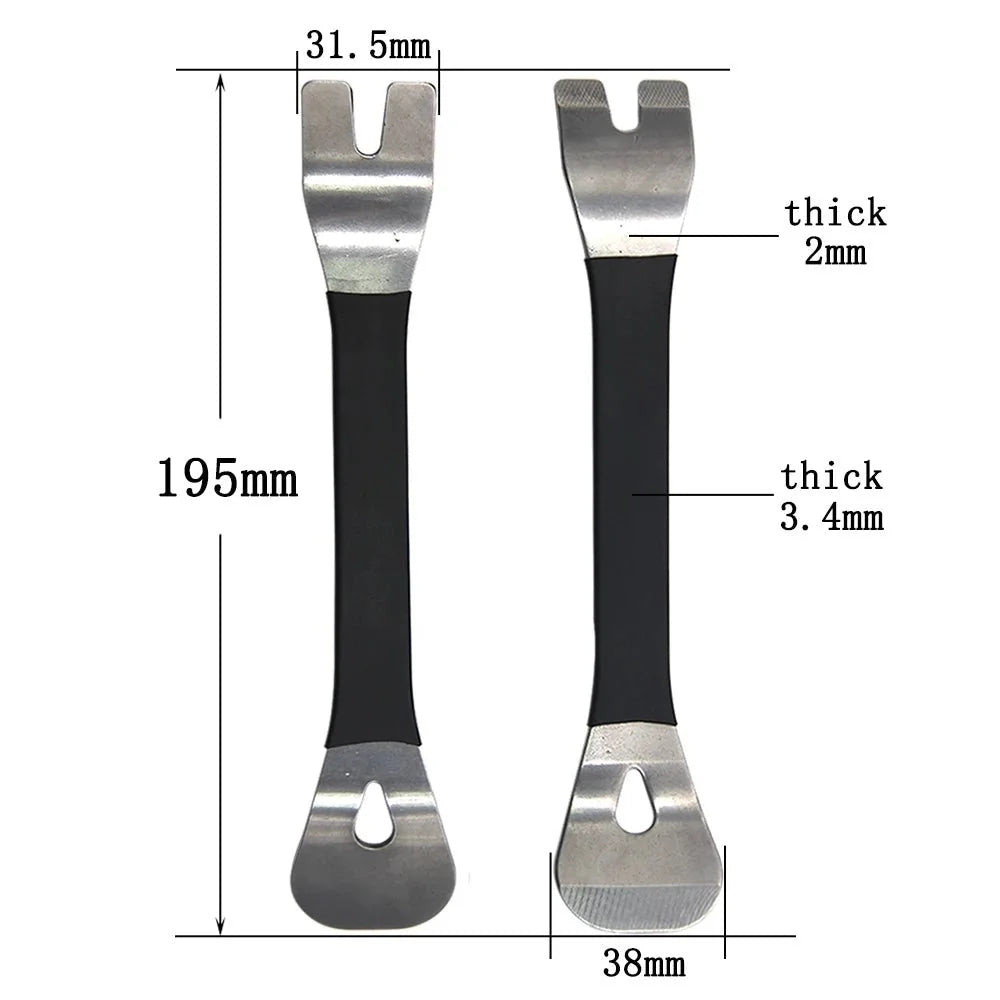 Stainless steel pry plate buckle driver for car modification removal of audio navigation center console interior door panel tool - VibraStore