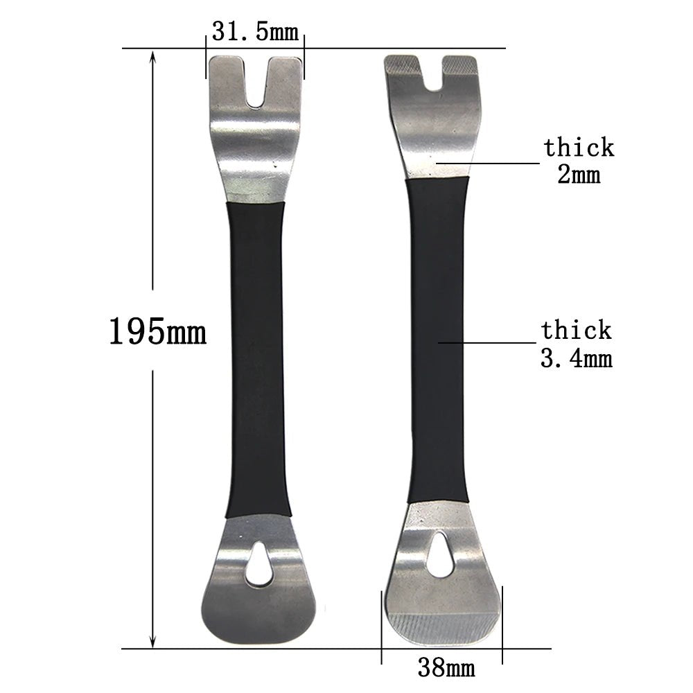 Stainless steel pry plate buckle driver for car modification removal of audio navigation center console interior door panel tool - VibraStore