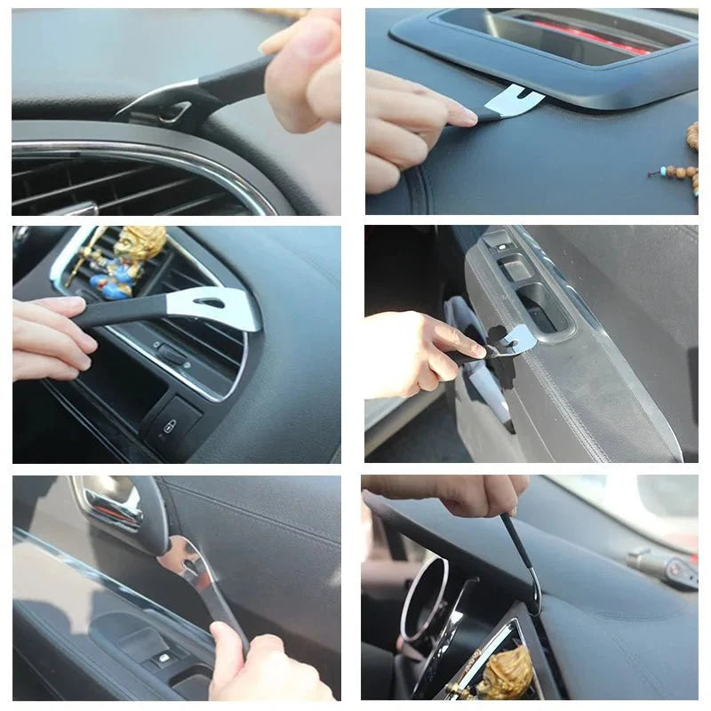 Stainless steel pry plate buckle driver for car modification removal of audio navigation center console interior door panel tool - VibraStore