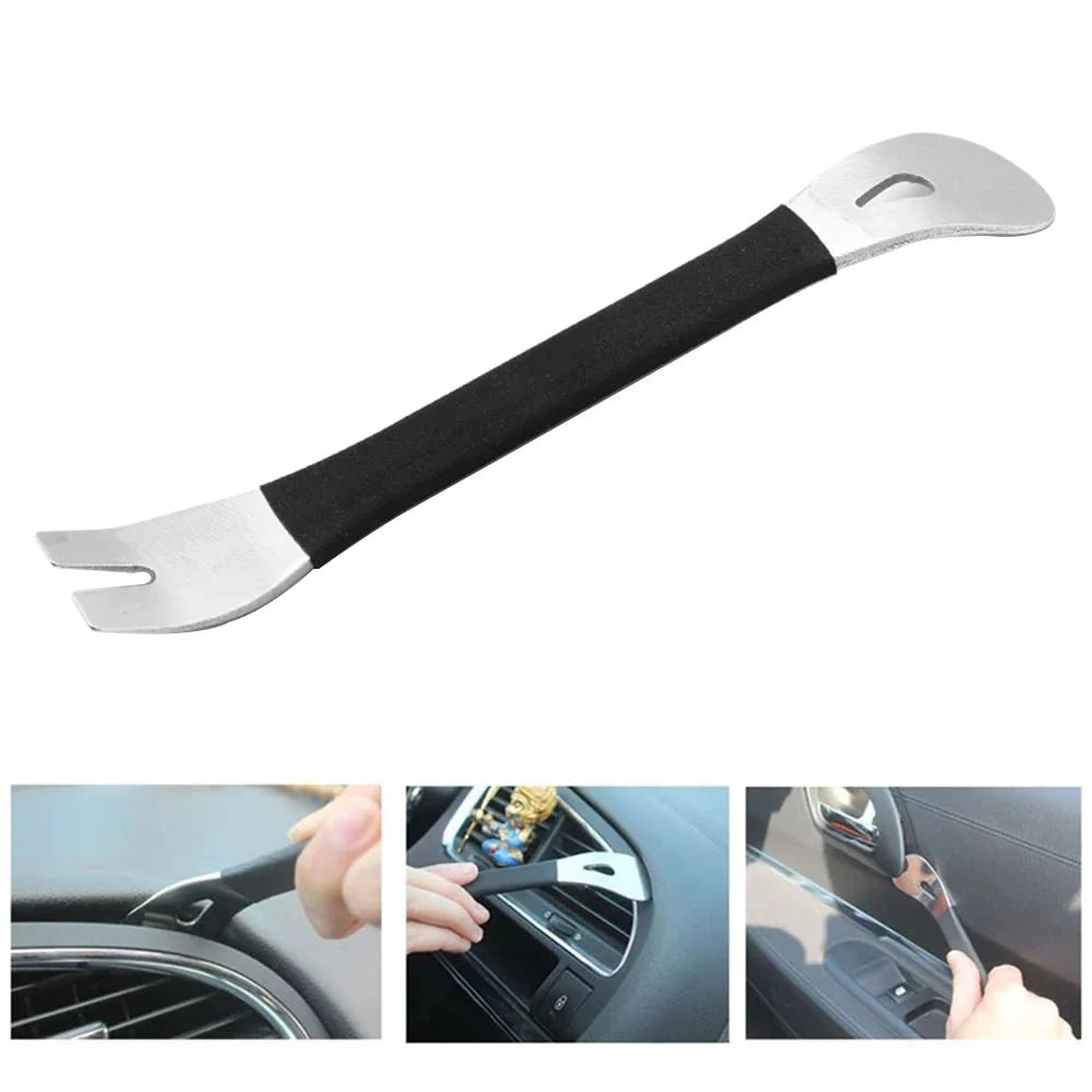 Stainless steel pry plate buckle driver for car modification removal of audio navigation center console interior door panel tool - VibraStore
