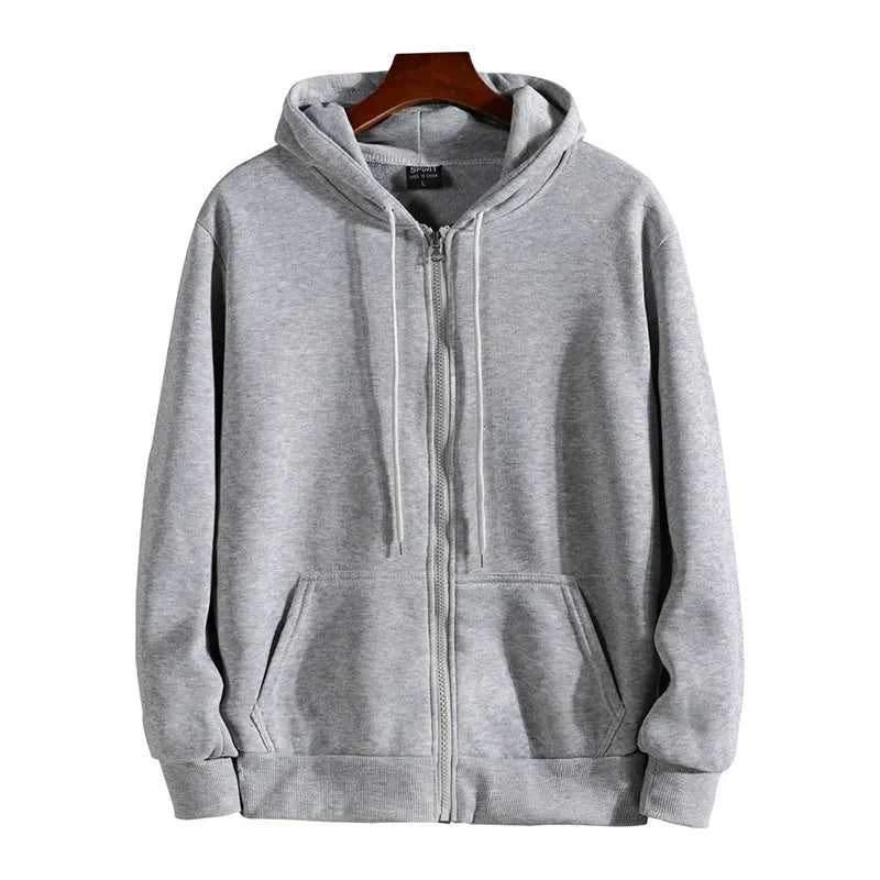 Sudaderas con capucha con cremallera para hombre,sudadera con capucha de manga larga, traje informal de moda para hombre, ropa deportiva holgada, Otoño e Invierno - VibraStore