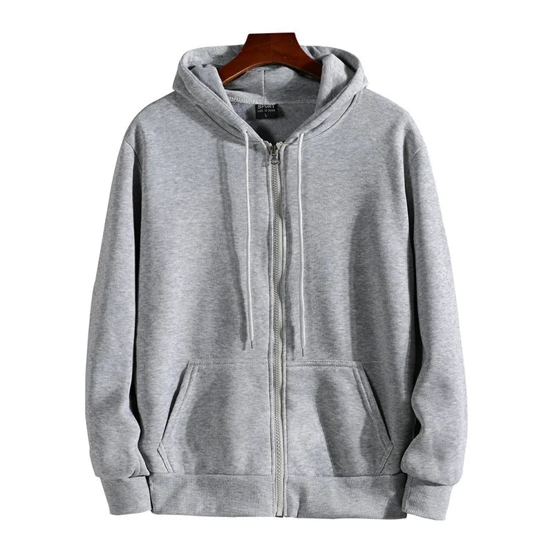 Sudaderas con capucha con cremallera para hombre,sudadera con capucha de manga larga, traje informal de moda para hombre, ropa deportiva holgada, Otoño e Invierno - VibraStore
