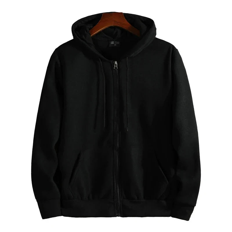 Sudaderas con capucha con cremallera para hombre,sudadera con capucha de manga larga, traje informal de moda para hombre, ropa deportiva holgada, Otoño e Invierno - VibraStore