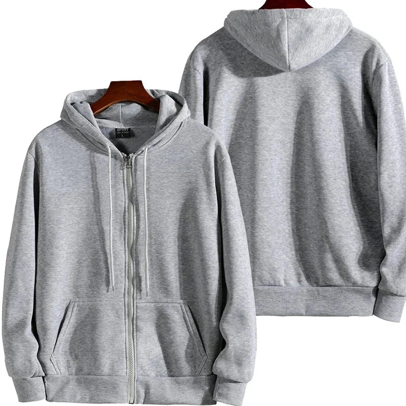 Sudaderas con capucha con cremallera para hombre,sudadera con capucha de manga larga, traje informal de moda para hombre, ropa deportiva holgada, Otoño e Invierno - VibraStore