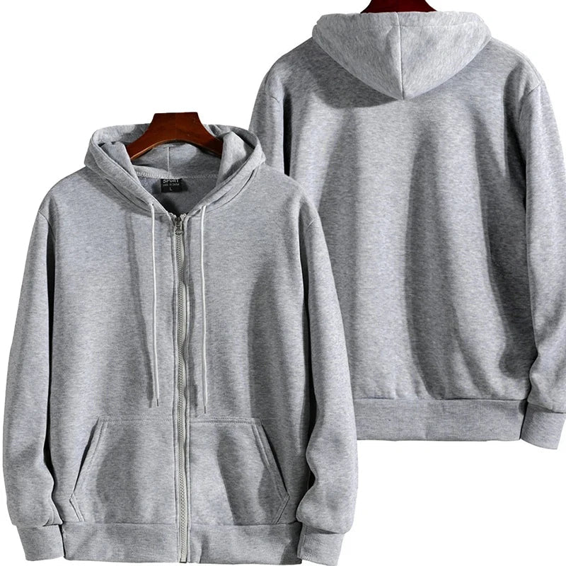 Sudaderas con capucha con cremallera para hombre,sudadera con capucha de manga larga, traje informal de moda para hombre, ropa deportiva holgada, Otoño e Invierno - VibraStore