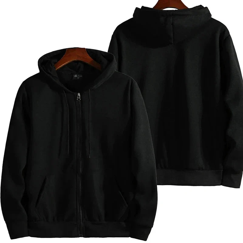 Sudaderas con capucha con cremallera para hombre,sudadera con capucha de manga larga, traje informal de moda para hombre, ropa deportiva holgada, Otoño e Invierno - VibraStore